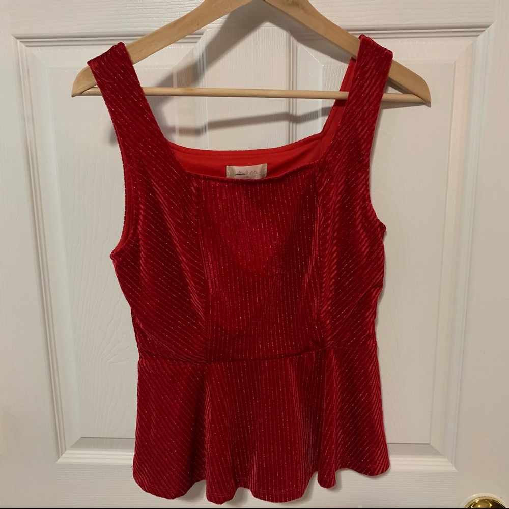 NWT Altar’d State Velvet Peplum Tank